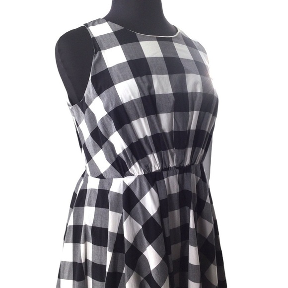 Lane Bryant Gingham Black and White Pinup Style Dress Plus Size - Picture 7 of 12